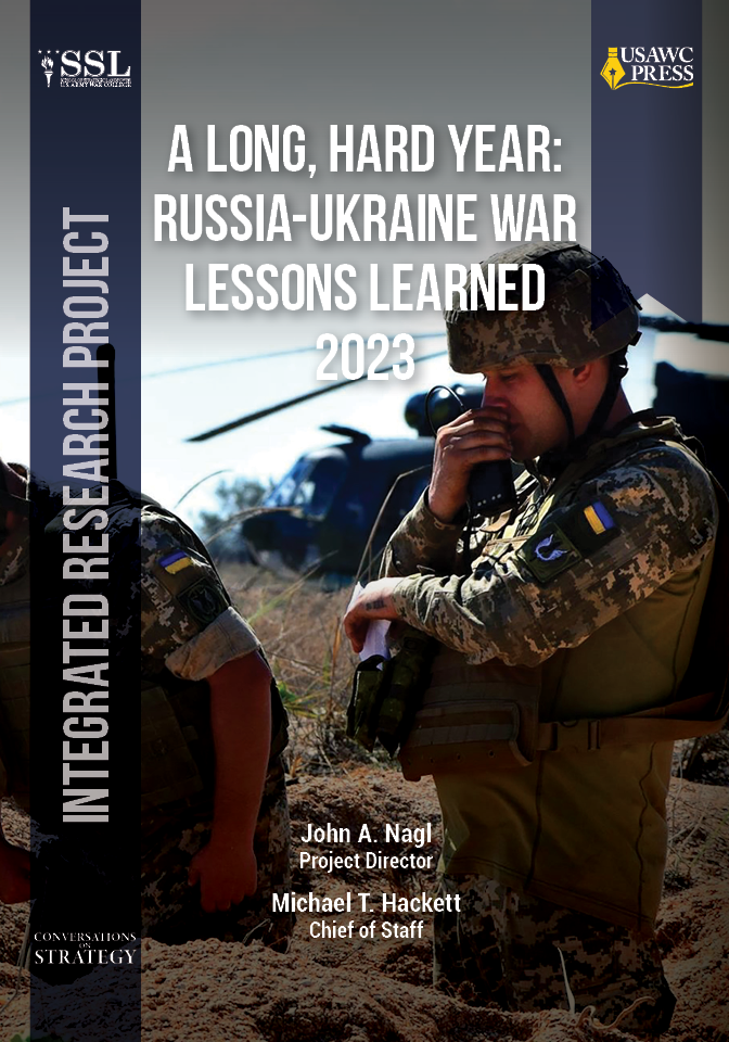 Cover for A Long, Hard Year: Russia-Ukraine War Lessons Learned 2023 Cover for A Long, Hard Year: Russia-Ukraine War Lessons Learned 2023